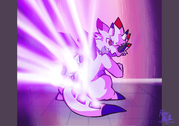 chain horn light_bars looking_at_viewer looking_back machine male osteoderms smile smiling_at_viewer solo tail wings himo_peter0409 bandai_namco digimon toho digimon_(species) gammamon reptile scalie hi_res