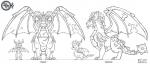 feral male membrane_(anatomy) membranous_wings quadruped simple_background solo tail wings jared_pullen activision mythology spyro_the_dragon spyro terrador dragon mythological_creature mythological_scalie scalie 2005 black_and_white hi_res model_sheet monochrome official_art