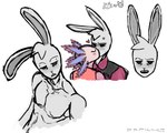 anthro clothed clothing duo fur grey_body grey_fur heart_symbol kissing male male/male nude pink_body pppkkki epic_games fortnite axo_(fortnite) guggimon amphibian axolotl humanoid lagomorph leporid mammal marine mole_salamander rabbit salamander 5:4 hi_res