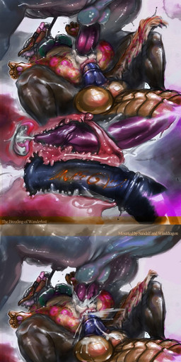 anal anal_penetration anthro ball_gag bdsm bodily_fluids bondage bound cum cum_in_vagina cum_inside double_penetration female gag gangbang genital_fluids genitals group group_sex harness larger_male leaking_cum male male/female penetration sex size_difference smaller_female trio vaginal vaginal_penetration vulva winddragon mythology dragon mythological_creature mythological_scalie scalie hi_res