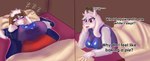 anthro bed big_breasts breasts female furniture identity_conversion male mind_alteration sleeping solo text transformation transformation_sequence crumbleumble deltarune undertale undertale_(series) toriel human humanoid mammal english_text hi_res