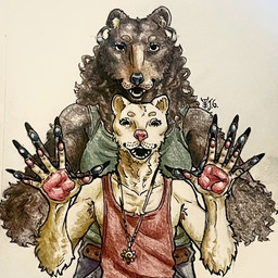 amputee anthro arm_tuft armpit_hair body_hair brown_body brown_fur clothed clothing collarbone disability duo female forearm_tuft forearms fully_clothed fur humanoid_hands jewelry larger_female male missing_finger neck_tuft necklace pawpads shirt size_difference slim tank_top topwear tuft white_body white_fur young young_anthro young_male elderflowerhex mariah_(elderflowerhex) sage_(elderflowerhex) american_black_bear bear black_bear kermode_bear mammal ursine 1:1 colored hi_res traditional_media_(artwork) mother_(lore) mother_and_child_(lore) mother_and_son_(lore) parent_(lore) parent_and_child_(lore) parent_and_son_(lore) son_(lore)