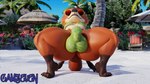 3_toes anthro ball_bulge beach big_butt bikini black_claws black_nose bulge butt claws clothing crab_walk detailed_bulge eyewear feet footwear footwear_only front_view fur genital_outline glasses green_bikini green_clothing green_swimwear male mostly_nude orange_body orange_fur palm_tree pattern_bikini pattern_clothing pattern_swimwear penis_outline plant red_eyewear red_glasses round_glasses sand socks socks_only solo swimwear tail thick_thighs toes tree two-piece_swimsuit wearing_glasses camseven disney zootopia nick_wilde canid canine fox mammal 16:9 2024 3d_(artwork) digital_media_(artwork) english_description hi_res widescreen