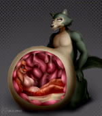 anthro belly big_belly bodily_fluids breasts digestion duo female huge_belly internal long_ears male male/female male_pred oral_vore organs stomach stomach_acid struggling struggling_prey tail vore wet wet_body x-ray_view lilo_pino beastars legoshi_(beastars) tammy_(theretrovilatedone) canid canine canis lagomorph leporid mammal rabbit wolf 2d_animation animated high_framerate loop motion_tweening no_sound short_playtime webm