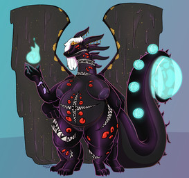 belly belly_mouth big_belly big_breasts big_nipples breasts claws crown ear_piercing facial_piercing genitals glowing grin grinning_at_viewer hair hand_on_hip headgear huge_thighs leg_mouth long_hair multi_arm multi_ear multi_eye multi_leg multi_limb multi_mouth multi_teeth nipples nose_piercing nude orbs piercing queen red_eyes royalty slime smile smiling_at_viewer soul tail tail_holding_object teeth teeth_showing tendrils thick_tail thick_thighs tiara tongue tongue_out vulva white_hair impishhyena selene_(impishhyena) goo_creature digital_drawing_(artwork) digital_media_(artwork) hi_res