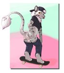 5_fingers adolescent anthro backsack balls barefoot black_ears black_stripes black_tail bodily_fluids bottomwear bottomwear_down butt clothed clothing cum cum_in_ass cum_inside cum_on_butt digitigrade feet fingers fur genital_fluids genitals grey_body grey_tail hand_on_butt male markings monotone_clothing monotone_topwear mooning pants pants_down partially_clothed perineum pink_body pink_fur pink_tail presenting presenting_cum_inside presenting_hindquarters solo striped_arms striped_legs striped_markings striped_tail stripes tail tail_markings tongue tongue_out topwear white_body white_fur white_tail young young_anthro young_male ajin quincy_(rezykorex) felid mammal pantherine tiger 2025 hi_res