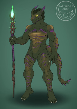 5_fingers 5_toes druid feet fingers green_body green_scales green_skin holding_object horn magic_user male muscular muscular_male no_genitals nude purple_body purple_scales scales staff tail toes tribal_spellcaster yellow_eyes ceehaz palewdas_arts dog_knight_rpg dungeons_and_dragons hasbro wizards_of_the_coast skarr_(palurdas_arts) dragonborn_(dnd) scalie 2d_animation absurd_res animated artist_collaboration hi_res no_sound short_playtime tagme video