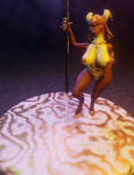 anthro big_breasts breasts dancing ear_piercing eyewear female genitals glasses jewelry nipples nude piercing pole pole_dancing pussy ornateraven mythology miriam_smyth dragon mythological_creature mythological_scalie scalie 3d_(artwork) 3d_animation animated digital_media_(artwork) hi_res no_sound short_playtime webm