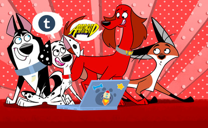 black_body black_ears black_fur black_nose black_paws black_spots blue_collar blue_eyes brown_body brown_fur collar computer electronics fangs feral floppy_ears fluffy_ears fur grey_collar group heterochromatic_ears laptop leg_markings male markings multicolored_body multicolored_fur pink_inner_ear red_background red_body red_fur simple_background socks_(marking) spots teeth toony white_body white_fur white_paws white_spots danukistudio 101_dalmatian_street 101_dalmatians apartment_d_films disney ruff_ruff_danger_dogs dylan_(101_dalmatians) fergus_(101_dalmatians) hansel_(101_dalmatians) hugo_(ruff_ruff_danger_dogs) bird_dog canid canine canis dalmatian domestic_dog fox hunting_dog husky irish_setter mammal nordic_sled_dog red_fox setter spitz true_fox crossover hi_res