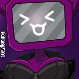 ambiguous_gender breast_grab breasts clothing female hand_on_breast kat-rin logo looking_at_viewer machine screen screen_face smile solo_focus mistogarts android animal_humanoid cat_humanoid domestic_cat felid felid_humanoid feline feline_humanoid felis humanoid mammal mammal_humanoid robot 1:1 low_res