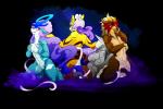 abstract_background anthro breast_grab breast_squish breasts brown_hair crouching female fur genitals group hair hand_on_breast legendary_trio nude purple_hair pussy red_eyes simple_background smile squish dodolovelove nintendo pokemon entei generation_2_pokemon legendary_beasts legendary_pokemon pokemon_(species) raikou suicune alpha_channel