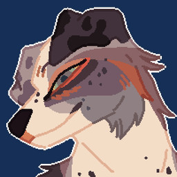ambiguous_gender anthro black_body black_ears black_fur blue_body blue_eyes blue_fur fur fur_markings grey_body grey_ears grey_fur grey_markings markings orange_body orange_fur smile solo spots spotted_markings white_body white_fur nowheremotel milo_(nowheremotel) border_collie canid canine canis collie domestic_dog herding_dog mammal pastoral_dog sheepdog 1:1 2022 animated headshot_portrait icon low_res portrait
