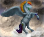 ambiguous_gender blue_body blue_feathers blue_fur cloud feathered_wings feathers feral fur hair multicolored_hair outside overcast quadruped rainbow_hair realistic sky skyscape solo storm tail wings foxia friendship_is_magic hasbro my_little_pony mythology rainbow_dash_(mlp) equid equine mammal mythological_creature mythological_equine pegasus 2011 cool_colors