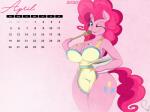 anthro anthrofied apron apron_only big_breasts bottomless breasts calendar clothed clothing cutie_mark earth_pony equid equine female friendship_is_magic hasbro horse mammal mostly_nude my_little_pony phylloaurea pinkie_pie_(mlp) pony solo
