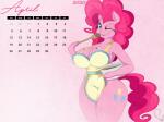 anthro anthrofied apron apron_only big_breasts bottomless breasts calendar calendar_graphic clothed clothing cutie_mark female mostly_nude pose solo phylloaurea friendship_is_magic hasbro my_little_pony pinkie_pie_(mlp) earth_pony equid equine horse mammal pony pinup