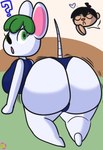 anthro bent_over big_breasts big_butt breasts bubble_butt butt clothed clothing duo female first_person_view heart_symbol looking_at_viewer looking_back male male/female presenting presenting_hindquarters raised_tail short_stack tail thick_thighs upskirt klutzatdusk animal_crossing nintendo bree_(animal_crossing) villager_(animal_crossing) human mammal mouse murid murine rodent