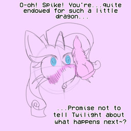 ambiguous_feral ambiguous_gender anthro blue_eyes blush blush_lines bodily_fluids drooling duo female feral genitals hair horn knot knotted_penis male male/female open_mouth penile_spines penis penis_on_face saliva spiral spiral_eyes text tongue young young_anthro young_male funtimefox757 friendship_is_magic hasbro my_little_pony mythology rarity_(mlp) spike_(mlp) dragon equid equine horse mammal mythological_creature mythological_equine mythological_scalie scalie unicorn 1:1 2026 digital_drawing_(artwork) digital_media_(artwork) english_text hi_res sketch