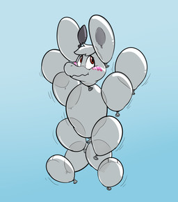 after_transformation ambiguous_gender anthro balloon balloon_transformation blush horn implied_transformation inflatable modular simple_background solo rawr_(artist) animate_inanimate living_balloon living_inflatable digital_media_(artwork) hi_res