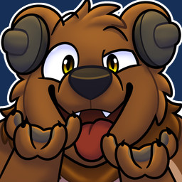 4_fingers anthro brown_body brown_fur claws electronics fingers fur gesture gesturing_at_viewer grey_pawpads headphones looking_at_viewer open_mouth outline pawpads simple_background tongue tongue_out transparent_background white_outline yellow_eyes rowdyreindeer 67_(meme) bearphones bear brown_bear grizzly_bear mammal ursine 1:1 2026 absurd_res alpha_channel animated animated_webp bust_portrait hi_res portrait