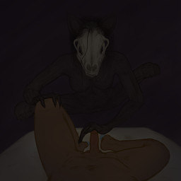 anthro balls bed biped bone creepy dark_body dominant dominant_female duo erection eyeless female first_person_view furniture genitals glans glans_play handjob hooves horror_(theme) hunched_over invisible_legs leg_grab male male/female night nude nude_anthro nude_male palming penile penis raised_leg sex skeletal skull skull_head sleep_molestation sleep_paralysis sleep_sex sleeping slim standing_on_bed standing_over_viewer stringy_hair teeth axentooth cricket_(axentooth) raymond_(axentooth) deer mammal monster new_world_deer sleep_paralysis_demon white-tailed_deer 1:1 hi_res