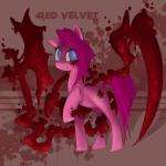 blood blue_eyes bodily_fluids cutie_mark evil_counterpart female feral hair looking_at_viewer pink_hair smile solo standing text weapon starlight_spark hasbro my_little_pony fan_character earth_pony equid equine horse mammal pony 1:1 2012