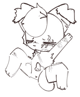 3_toes anthro anus bite_mark bodily_fluids crying feet gore male solo tears toes tongue tongue_out wounded young venus_can't_read venus_(venus_can't_read) canid canine canis domestic_dog mammal low_res sketch