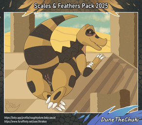 blush dessert female feral food genitals looking_at_viewer lying on_front presenting presenting_vulva ruins solo striped_body stripes tail text vulva dune_the_chuki_(artist) nintendo pokemon generation_5_pokemon krokorok pokemon_(species) hi_res url