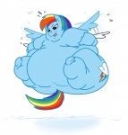 2012 anthrofied blue_fur butt cutie_mark equine exercise female flying friendship_is_magic fur hair mammal morbidly_obese multi-colored_hair my_little_pony obese overweight panting pegasus plain_background rainbow_dash_(mlp) rainbow_hair solo toxicko white_background wings
Rating: Safe
Score: 1
User: Lordryu
Date: October 25, 2012