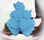 anthro back_fat big_butt blue_body blue_fur blue_tail butt cellulite emanata eyelashes female fur mature_anthro mature_female nude obese obese_anthro obese_female overweight overweight_anthro overweight_female solo tail wet whiteraff cartoon_network the_amazing_world_of_gumball nicole_watterson domestic_cat felid feline felis mammal 2018