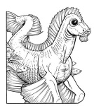 ambiguous_gender big_eyes feral fin fish_lips simple_background solo swimming white_background unknown_artist dungeons_and_dragons european_mythology greek_mythology hasbro mythology wizards_of_the_coast equid fish hippocampus mammal marine monster black_and_white low_res monochrome