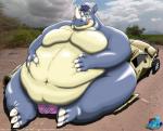 3_toes 4_fingers anthro belly big_belly briefs bulge clothing crush destruction feet fingers horn huge_belly male motor_vehicle obese obese_anthro obese_male overweight overweight_anthro overweight_male pink_briefs pink_clothing pink_underwear solo suv toes underwear vehicle vehicle_destruction sr71beta rolo_rhino mammal rhinoceros hi_res