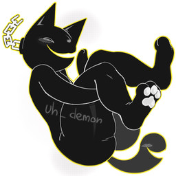 3_toes anthro bent_legs big_butt black_body black_ears black_fur bubble_butt butt butt_focus cat_tail chain claws curled feet femboy foot_focus fur huge_butt legs_up living_tail male nude pawpads paws pointy_ears round_head smile smiling_at_viewer smug_face smug_grin solo tail thick_thighs toe_claws toes unusual_anatomy unusual_tail wide_hips uh_demon mario_bros nintendo chompat_(uh_demon) chain_chomp domestic_cat felid feline felis ghost mammal spirit 1:1 hi_res