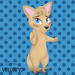 anthro chibi female smile solo voluxpto molly_(voluxpto) canid canine canis domestic_dog mammal 1:1 hi_res