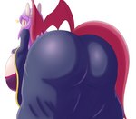 big_butt butt butt_focus clothing female horn huge_butt looking_back monster_girl_(genre) not_furry small_wings solo wings mechspazer monster_girl_quest alma_elma demon humanoid absurd_res hi_res