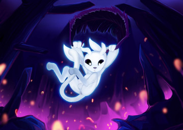 animal_genitalia anthro anus balls black_eyes casual_nudity feathers forest fully_sheathed genitals gliding male nude plant sheath solo tail tree white_body narse microsoft ori_(series) xbox_game_studios ori_(ori) guardian_spirit mammal 2020