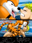 2012 3:4 blonde_hair blush bodily_fluids breasts butt calvin_(calvin_and_hobbes) calvin_and_hobbes comic countershading cowgirl_position crossgender cum dialogue digital_media_(artwork) dominant dominant_female duo english_text eyes_closed face_to_face fangs fast_sex felid female female_on_top female_penetrated from_front_position genital_fluids genitals grin hair hobbes human interspecies male male/female male_on_bottom male_penetrating male_penetrating_female mammal monkeyxflash mtf_crossgender nude on_bottom on_top overstimulation pantherine penetration penile penile_penetration penis penis_in_pussy pussy rough_sex sex simple_background slap_(sound_effect) smile straddling stripes teeth text tiger tongue tongue_out vaginal vaginal_penetration