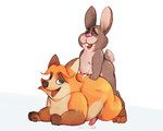 anthro bodily_fluids cum cum_inside duo eyes_closed from_behind_position fucked_silly genital_fluids genitals male male/male orgasm overweight overweight_male penis sex simultaneous_orgasms size_difference small_dom_big_sub toony punstar disney zootopia gideon_grey stu_hopps canid canine fox lagomorph leporid mammal rabbit red_fox true_fox 5:4