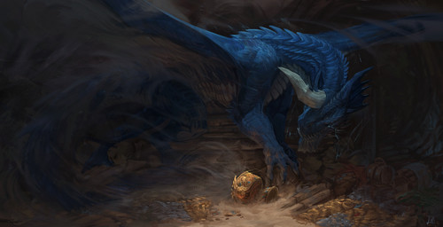 ambiguous_gender blue_body blue_scales claws coin digitigrade feral finger_claws gold_(metal) gold_coin head_spike long_neck membrane_(anatomy) membranous_wings quadruped scales sharp_teeth solo tail teeth toe_claws treasure wings lin_fluffydragon dungeons_and_dragons european_mythology hasbro mythology wizards_of_the_coast blue_dragon_(dnd) dragon dragon_(dnd) mythological_creature mythological_scalie scalie western_dragon hi_res shaded