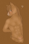 abs anthro blaze_(marking) bulge clothed clothing facial_markings genitals head_markings heart_symbol male mane markings penis penis_base pose solo topless underwear white_markings saetia blancmark clydesdale draft_horse equid equine horse mammal hi_res