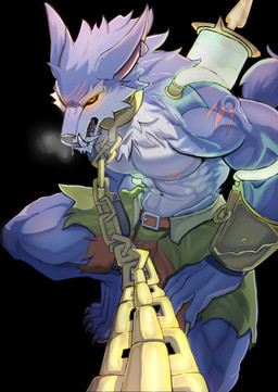 4_toes 5_fingers airplane_ears angry anthro armor belt belt_buckle big_fangs black_background bodily_fluids body_modification bottomwear bound breath brown_belt brown_bottomwear brown_clothing brown_shorts buckle chain chain_leash chained cheek_tuft claws clothed clothing collar countershade_fur countershading crouching cybernetic_implant cybernetics drooling ears_back facial_scar facial_tuft fangs feet finger_claws fingers forehead_scar fur glowing glowing_eyes gold_(metal) gold_collar green_bottomwear green_clothing green_shorts grey_body grey_fur hand_on_leg hand_on_thigh humanoid_hands leash leashing_viewer looking_at_viewer looking_up looking_up_at_viewer machine male male_anthro metal_collar monotone_background multicolored_bottomwear multicolored_clothing multicolored_shorts muscular muscular_anthro muscular_arms muscular_male navel neck_tuft nipples obliques orange_eyes pecs pink_nipples pivoted_ears plantigrade ruff saliva saliva_string scar sharp_teeth shirtless_anthro shirtless_male shorts shoulder_scar simple_background snarling solo teeth toe_claws toes topless topless_anthro topless_male torn_bottomwear torn_clothing torn_shorts tuft two_tone_bottomwear two_tone_clothing two_tone_shorts vambrace redd_fur league_of_legends riot_games tencent warwick_(lol) canid canine canis mammal wolf 2025 colored digital_drawing_(artwork) digital_media_(artwork) hi_res shaded