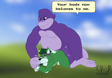 anal anal_penetration anthro blurred_background dialogue dominant dominant_male duo erect_nipples finger_fetish finger_play fingers male male/male moan mouth_play nipples penetration plap_(sound) sex simple_background slightly_chubby speech_bubble yose_stones bonzi_buddy yose_stones_(character) ape canid canine canis gorilla haplorhine mammal primate wolf hi_res