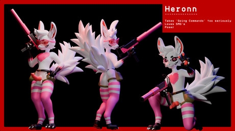 animal_genitalia anthro balls canine_genitalia eyewear fluffy fluffy_tail genitals goggles gun gynomorph intersex penis pubes raised_tail ranged_weapon solo tail title_card weapon real_red_rest 3d_(artwork) absurd_res digital_media_(artwork) hi_res