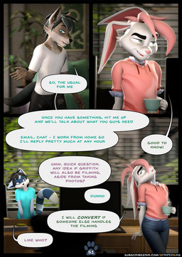alternative_fashion anthro bedroom_eyes beverage black_hair bottomwear brown_body brown_fur clothed clothed_anthro clothed_male clothing coffee container cup denim denim_bottomwear denim_clothing dialogue digitigrade duo emo emo_haircut female flirting flirting_look fully_clothed fully_clothed_anthro fully_clothed_male fur green_eyes hair hoodie humor jeans joke male male_anthro narrowed_eyes pants pink_hair seductive shirt t-shirt teal_eyes text topwear white_body white_fur willitfit striped_sins dray_(striped_sins) oliver_(striped_sins) ryder_(striped_sins) canid canine canis lagomorph leporid mammal rabbit wolf 3d_(artwork) comic digital_media_(artwork) english_text hi_res url
