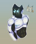 anthro anthrofied machine male muscular muscular_anthro muscular_male pecs screen screen_face solo tailless tacofox carrefour pudu_robotics kerfus bellabot domestic_cat felid feline felis mammal robot robot_anthro hi_res portrait three-quarter_portrait