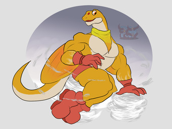 air_manipulation anthro barazoku big_muscles big_pecs bottomwear clothing elemental_manipulation footwear gloves handwear kerchief legs_together looking_at_viewer male multicolored_body multicolored_tail muscular muscular_anthro muscular_arms muscular_male muscular_thighs navel neckerchief neckwear open_mouth orange_body orange_eyes pecs pose red_bottomwear red_clothing red_footwear red_gloves red_handwear red_shoes red_shorts shoes shorts simple_background sitting solo tail thick_thighs two_tone_body two_tone_tail wind winged_arms wings yellow_kerchief yellow_neckerchief daikuhiroshiama mario_bros nintendo super_mario_odyssey glydon_(super_mario_odyssey) lizard reptile scalie 2026 4:3 hi_res pinup