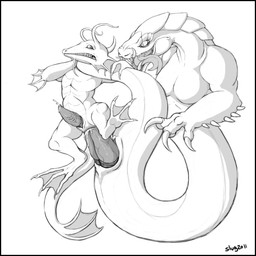 2_penises abdominal_bulge anal anal_penetration animal_genitalia animal_penis antennae_(anatomy) anthro anus apode asphyxiation bodily_fluids choking claws cloaca cloacal_penis cum cum_in_ass cum_inside cumshot dominant double_anal double_penetration duo ejaculation erection excessive_cum excessive_genital_fluids feet fin fin_frill forced forked_tongue frill_(anatomy) genital_fluids genitals hemipenes inflation larger_dom larger_male legless long_tongue looking_back male male/male male_penetrated male_penetrating male_penetrating_male membrane_(anatomy) membranous_frill multi_genitalia multi_penis orgasm penetration penis pupils rape serpentine sex sharp_teeth simple_background size_difference slit_pupils smaller_male smaller_penetrated spikes tail tapering_penis teeth toes tongue tongue_out webbed_feet webbed_hands whiskers white_background oddbird aquatic draconcopode fish naga reptile scalie seahorse snake syngnathid syngnathiform 1:1 hi_res monochrome
