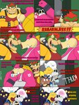 anthro armband blush blush_lines bodily_fluids clothing dialogue group hair horn male overweight overweight_male shell shirt shocked sweat sweatdrop text topwear tusks undershirt ha_a_monkey mario_and_luigi_(series) mario_bros nintendo bowser midbus boo_(mario) chargin'_chuck dry_bones goomba koopa koopa_troopa mammal scalie suid suina sus_(pig) absurd_res comic english_text hi_res