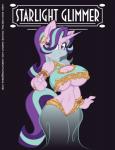 2017 absurd_res anthro anthrofied blue_eyes breasts cleavage clothed clothing color_edit colored equid equine female friendship_is_magic harem_outfit hasbro hi_res horn king-cheetah mammal my_little_pony mythological_creature mythological_equine mythology navel navel_piercing piercing samoht-lion solo starlight_glimmer_(mlp) third-party_edit traditional_media_(artwork) unicorn veil