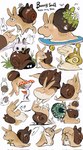 ambiguous_gender duo feral fungus mushroom sharp_teeth shell teeth yogin arthropod gastropod hybrid insect lagomorph lepidopteran leporid mammal mollusk moth rabbit snail 2023 dated hi_res