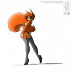 anthro biped bra butt clothed clothing female fluffy fluffy_tail footwear fur green_eyes hair high_heels legwear orange_body orange_fur orange_hair panties shoes simple_background solo stockings tail underwear white_background conditional_dnp jollyjack sequential_art scarlet_(sequential_art) eurasian_red_squirrel mammal rodent sciurid tree_squirrel 2010